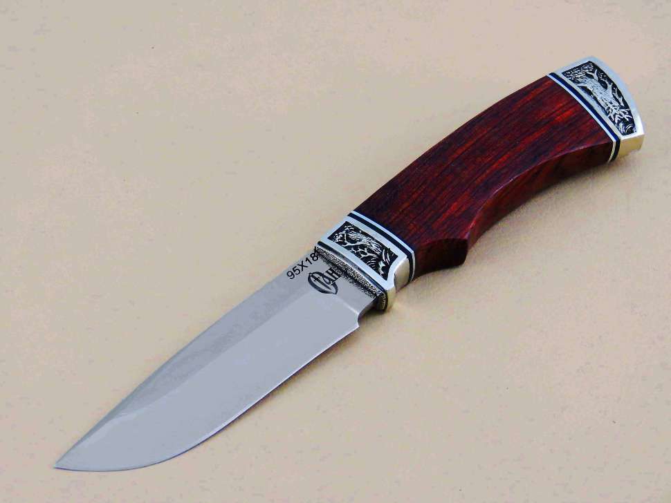 Нож «ТУРИСТ-1» 95Х18, бубинга, декор «Дубрава»